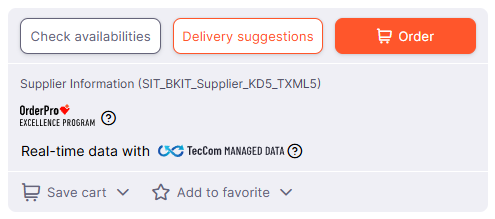 he Delivery Suggestions button appears for buyers only if the supplier indicates support for Delivery Suggestions.