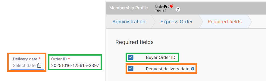 Supplier-required fields and their appearance to buyers