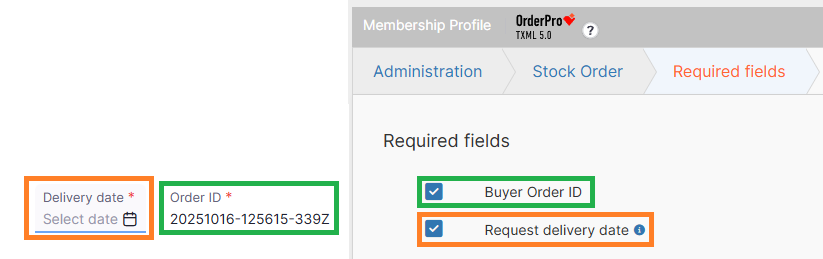 Supplier-required fields and their appearance to buyers