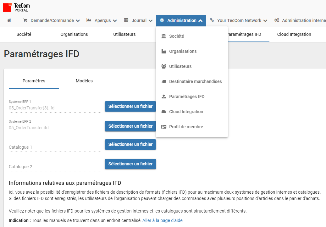 Paramètres IFD | TecCom Wiki